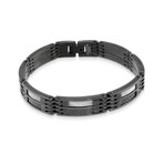 Stainless Steel Wire + Carbon Fiber Bracelet // Black (M)