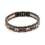 Black + Rose Cable Linked Bracelet