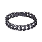 Gun Metal Stainless Steel Bike Link Bracelet