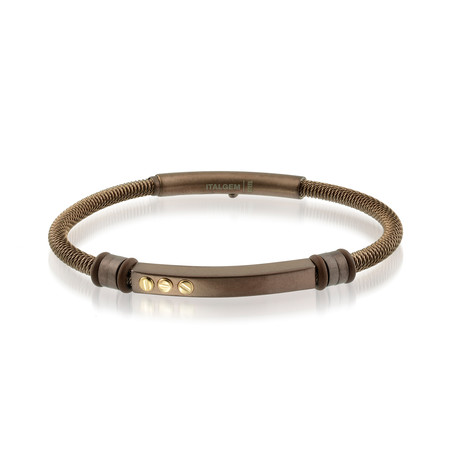 Bronze Cable Stainless Steel Bracelet