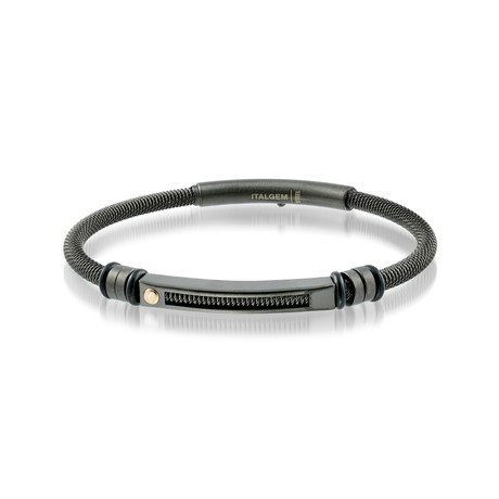 Black Cable Stainless Steel Bracelet