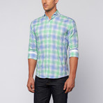 Elegance // Green + Blue + White Check (XL)