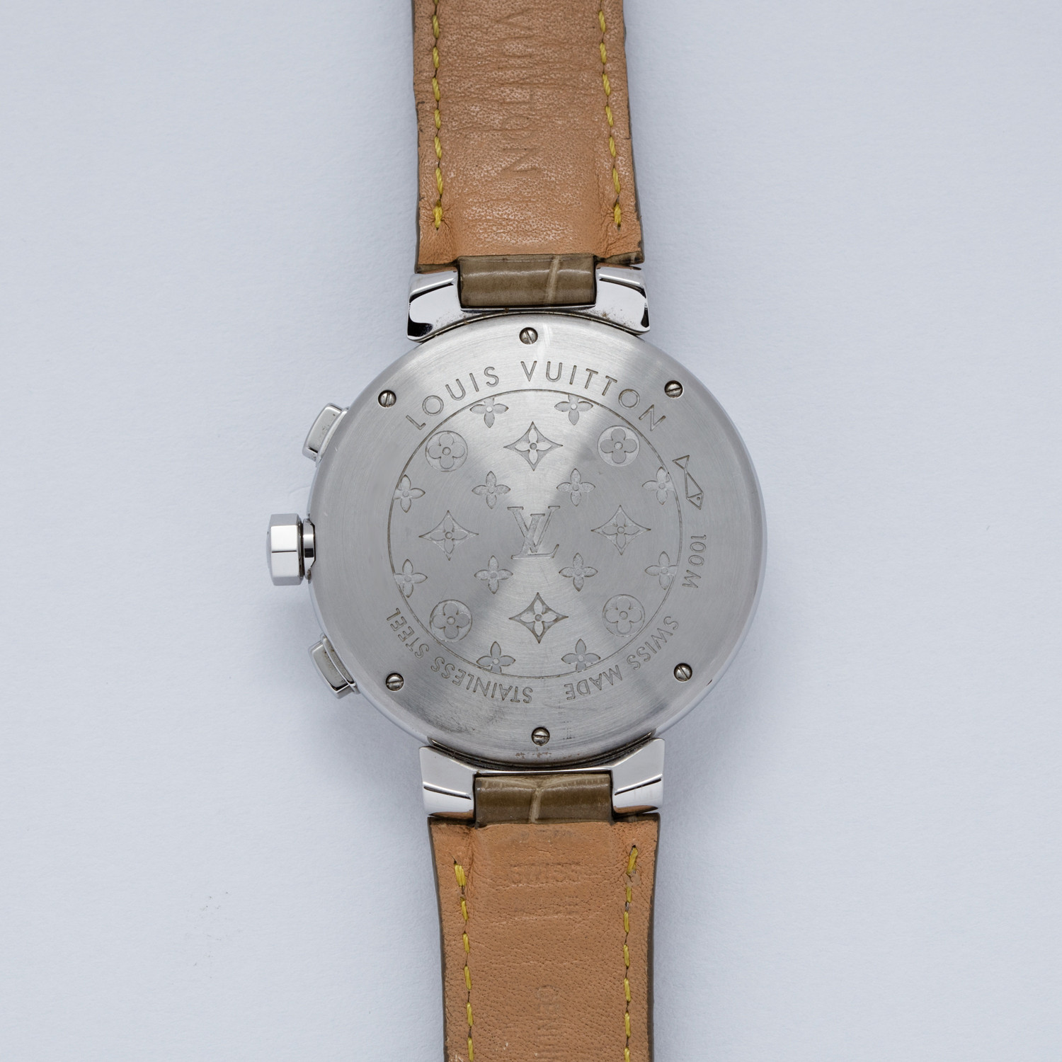 Louis Vuitton Pre-owned Louis Vuitton Tambour Chronograph Quartz Black Dial Ladies  Watch Q132G - Pre-Owned Watches - Jomashop