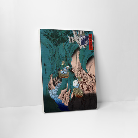 Kishu Kimanu Iwatake (20"L x 16"H x 1.25"D)