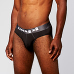 2-Pack Microfusion Low Rise Briefs // Black + Grey (XL)