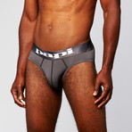 2-Pack Microfusion Low Rise Briefs // Black + Grey (XL)