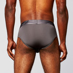 2-Pack Microfusion Low Rise Briefs // Black + Grey (XL)