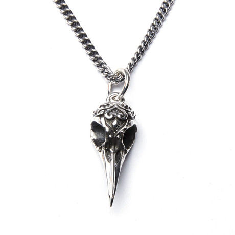 Small Raven Skull Pendant