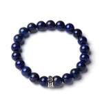 Plain Lapis + Logo Ring Bracelet