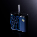 Blue Haze V2.5 Dual Bowl Vaporizer + Wood Grinder + Free Gift (Beeline Hemp Wick)