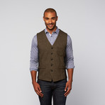 Button Up Vest // Brown (S)