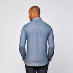 Denim Contrast Cuff Shirt // Navy (L)