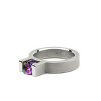 Inox Play // 4.5mm // Purple Cubic Zirconia (Size 4)