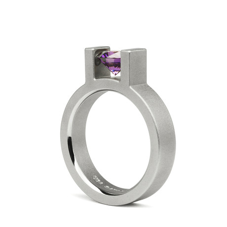 Inox Play // 4.5mm // Purple Cubic Zirconia (Size 4)