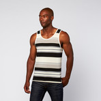 Engineered Stripes Tank // Black + White + Grey (S)