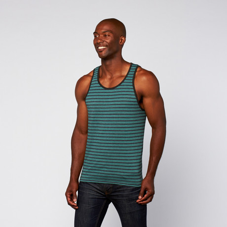 Stripe Tank Top // Acid Green + Black (XS)