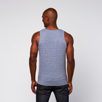 Stripe Tank Top // Acid Blue + Grey (XL)