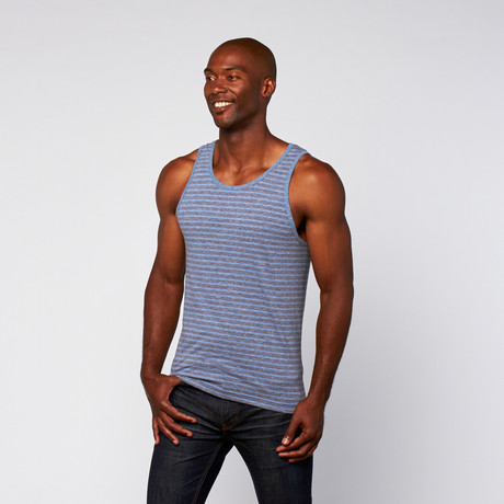 Stripe Tank Top // Acid Blue + Grey (XS)