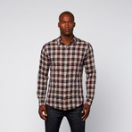 Plaid Gauze Long Sleeve Shirt // Navy + Red Plaid (M)