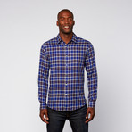 Plaid Long Sleeve Shirt // Navy + Blue (2XL)