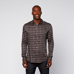 Plaid Long Sleeve Shirt // Black + Grey (2XL)