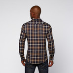 Window Pane Long Sleeve Shirt // Khaki + Navy (S)