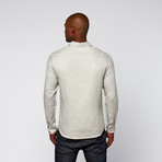 Mini-Check Long Sleeve Shirt // White + Black (L)