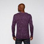 Featherweight Crew Sweater // Purple + Black (L)