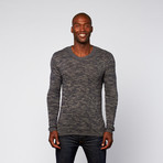 Featherweight Crew Sweater // Navy + Grey (XS)