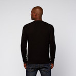 Textured Crew Sweater // Black (XL)