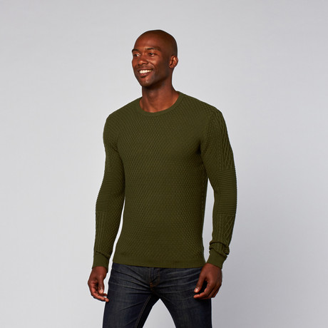 Textured Crew Sweater // Cypress (XS)