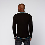 Cable Knit Sweater // Black + Seaport (S)