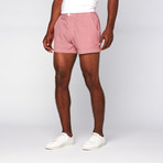 4" Inseam Seersucker Shorts // Red + White (34WX32L)