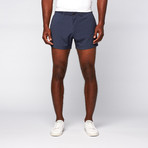 4" Inseam Seersucker Shorts // Navy (29WX32L)