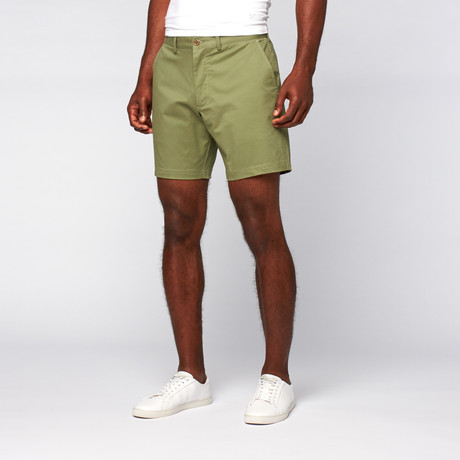 8" Inseam Twill Shorts // Miltary Green (29WX32L)