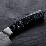 Santoku Kitchen Knife // Raffir Metalpool // Black (5" Blade)