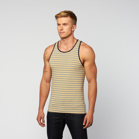 Light Stripe Knit Tank // Navy + Red + White (S)
