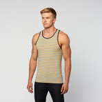 Light Stripe Knit Tank // Navy + Red + White (M)