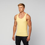 PowerFit Rib Workout Tank // Yellow (M)