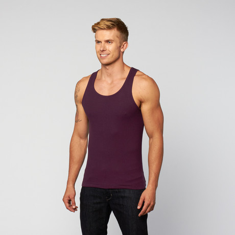 PowerFit Rib Workout Tank // Purple (S)