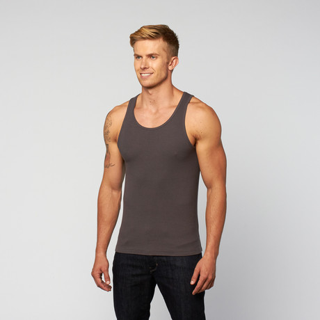 PowerFit Rib Workout Tank // Charcoal (S)