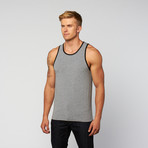 Micro Dot Crossover Tank // Grey + Black (L)
