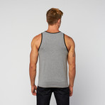 Micro Dot Crossover Tank // Grey + Black (L)