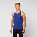 Jersey Ringer Tank // Royal + White (XL)