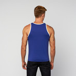 Jersey Ringer Tank // Royal + White (XL)