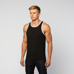 Jersey Ringer Tank // Black + White (S)