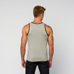 Jersey Ringer Tank // Grey + Black (S)