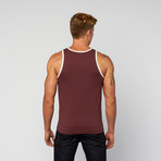 Jersey Ringer Tank // Crimson + White (L)