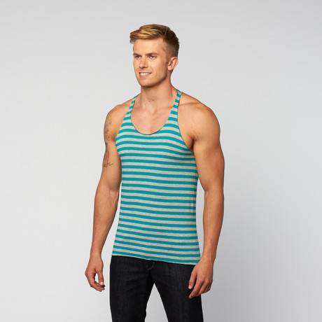 Stringer Striped Tank // Turquoise (S)