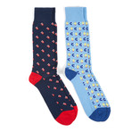 Chick Magnet Tie // Navy + Red